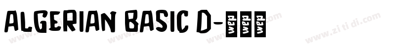 ALGERIAN BASIC D字体转换